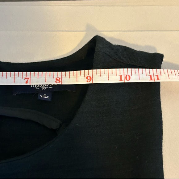 NWOT Madewell black cotton blend fit and flare shift dress size S office classic - Picture 6 of 12